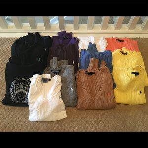 Lot of 13 Ralph Lauren sweaters