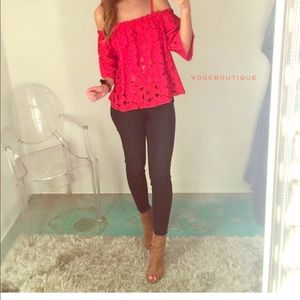 Floral Eyelet Top