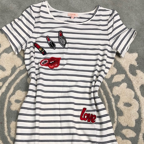 Striped Patched Street Dress - Picture 2 of 5