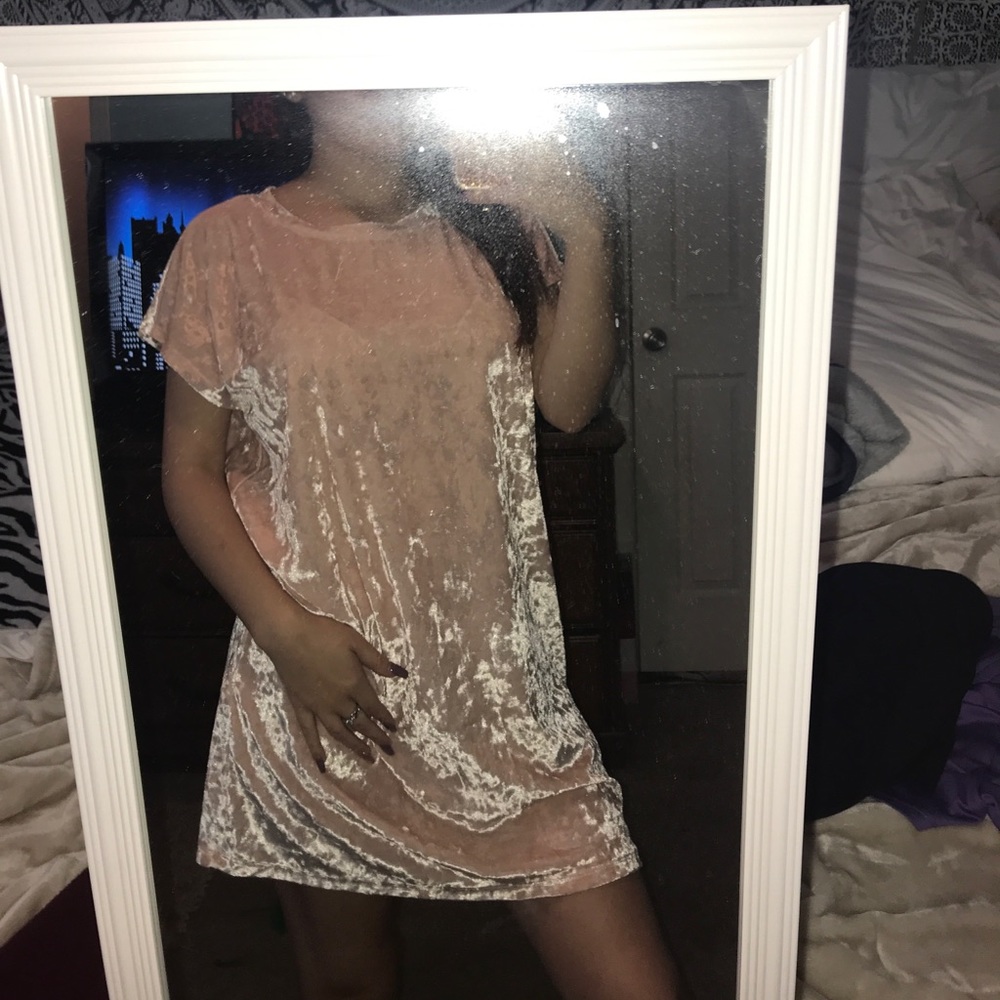 F21 Crushed Velvet t shirt dress