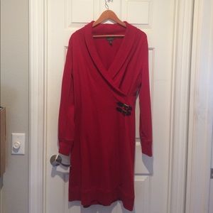 Red sweater dress Ralph Lauren