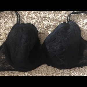 Black lacy bra