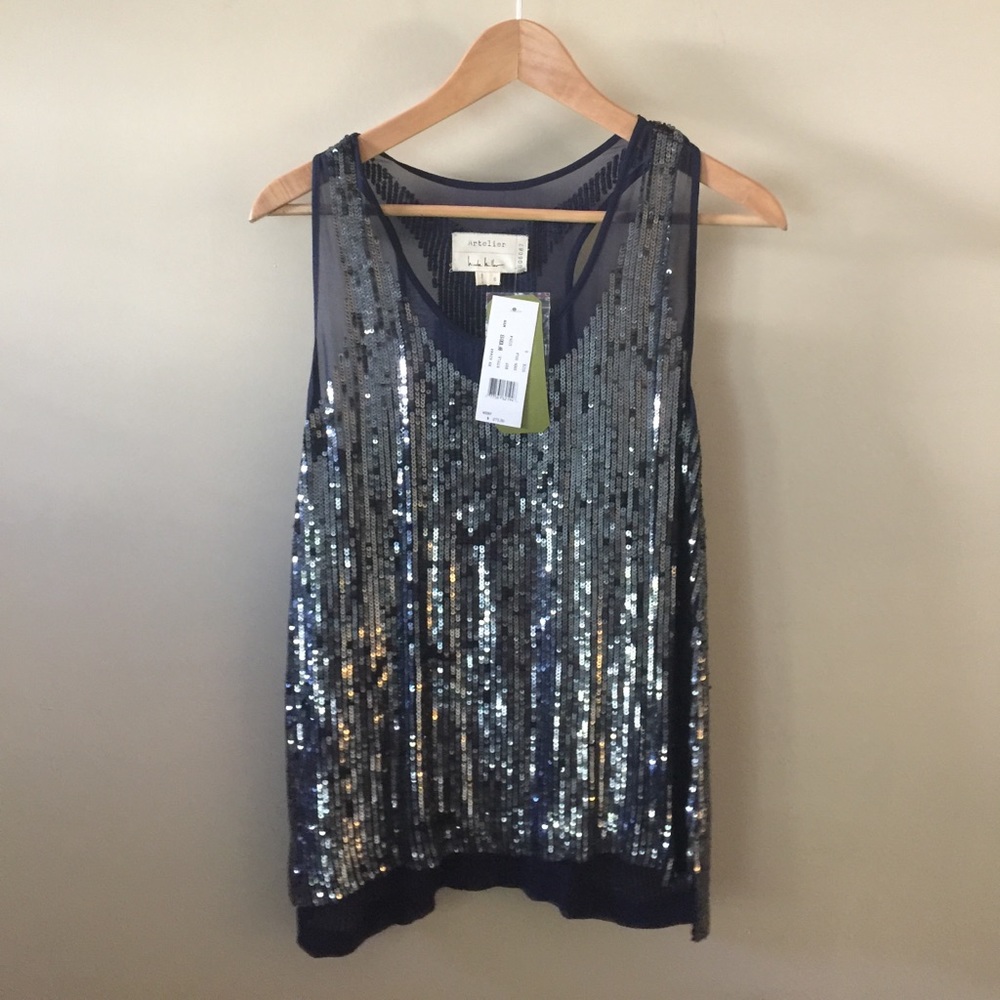Sequin Nicole Miller Tank