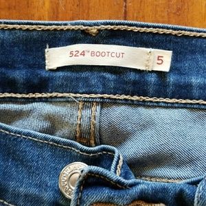 Levis 524 bootcut medium wash size 5