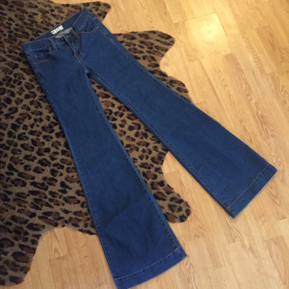 Free People wide flare jeans