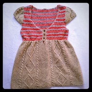 Free People Cable Knit Soft Tunic Cardigan