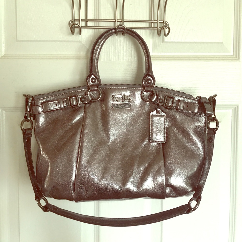 COACH SATCHEL-Authentic NWOT silver leather