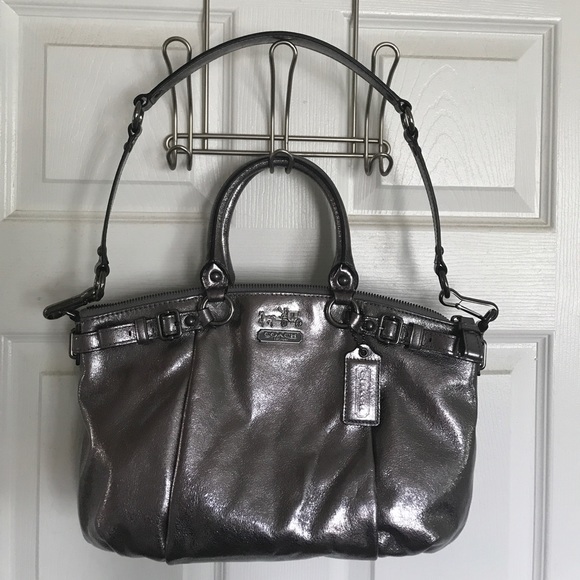 COACH SATCHEL-Authentic NWOT silver leather - Picture 2 of 8