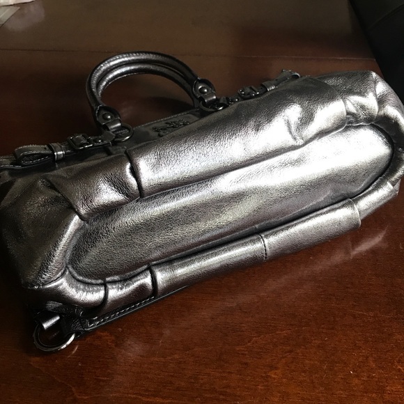 COACH SATCHEL-Authentic NWOT silver leather - Picture 3 of 8