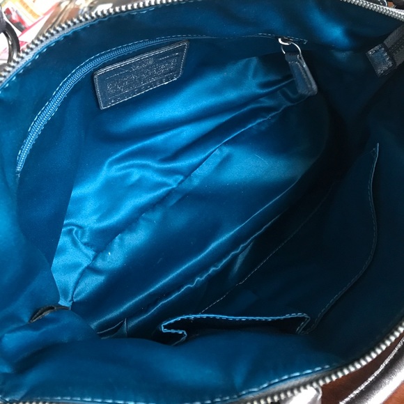 COACH SATCHEL-Authentic NWOT silver leather - Picture 4 of 8