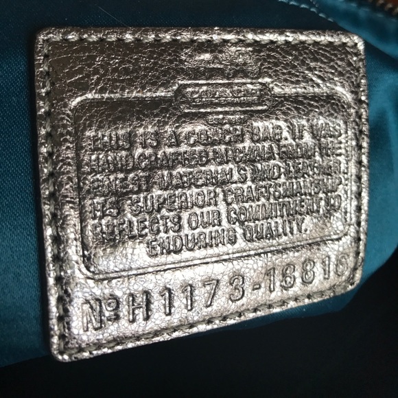 COACH SATCHEL-Authentic NWOT silver leather - Picture 6 of 8