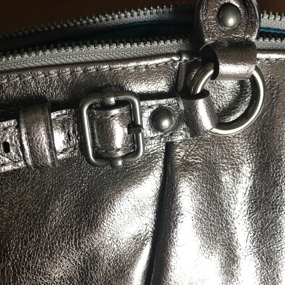 COACH SATCHEL-Authentic NWOT silver leather - Picture 7 of 8