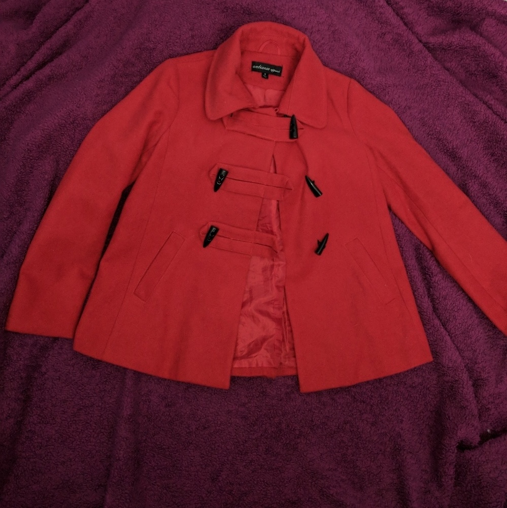 Red peacoat