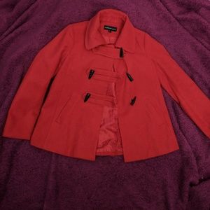 Red peacoat