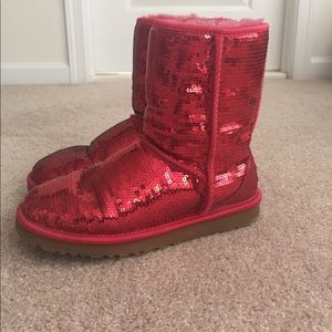 Red sequin Uggs