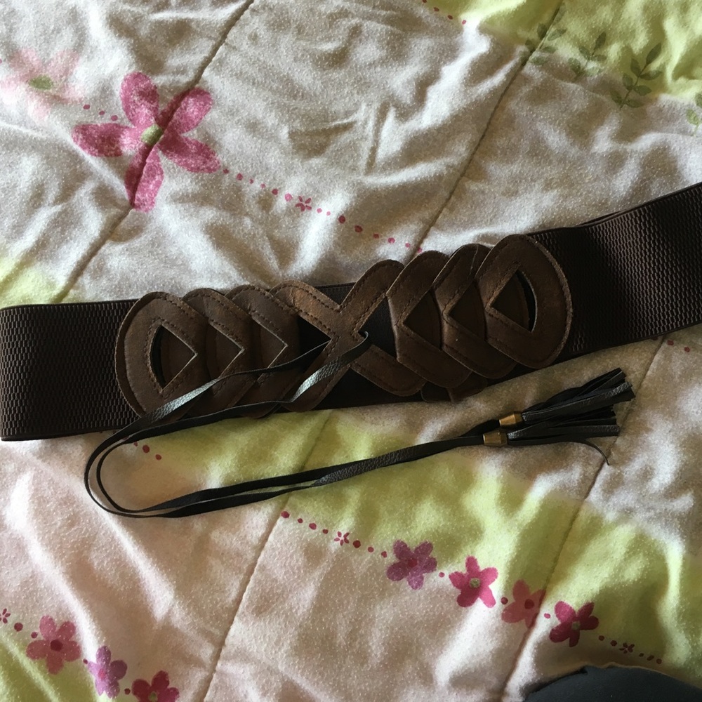 Plus Sizzd brown braided belt
