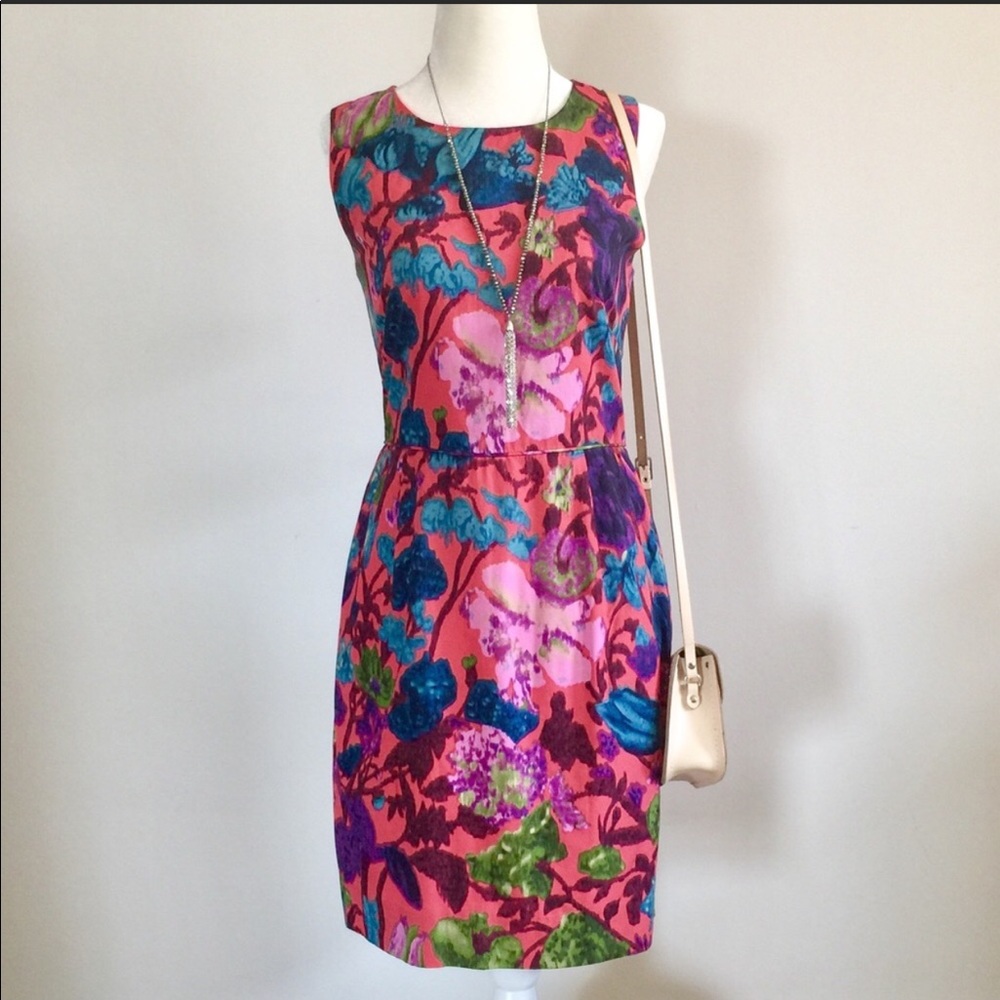 J crew floral sheath dress