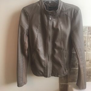 Express faux leather moto jacket