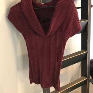 Cowl Neck short sleeve knit top