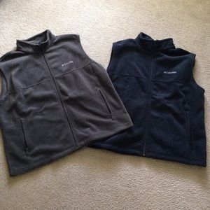 2 Men's Columbia Zip Fleeces