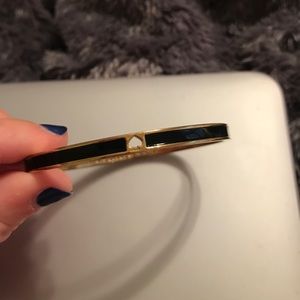 Black and gold kate spade bangle