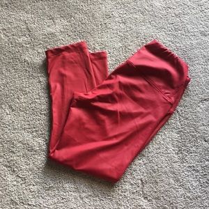 Red workout leggings