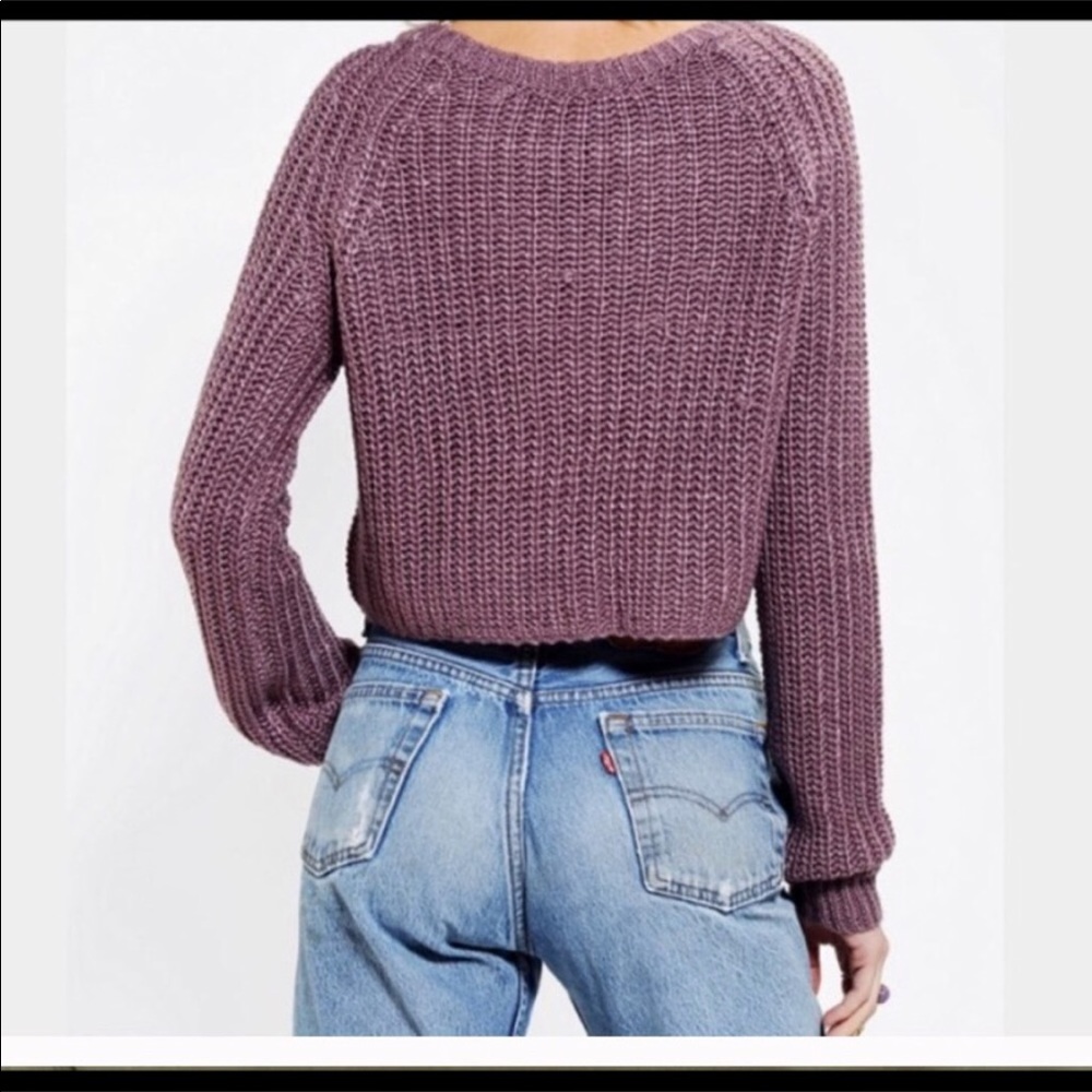 TopShop Mauve Cropped Sweater - Picture 4 of 6