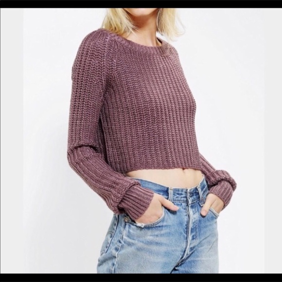 TopShop Mauve Cropped Sweater - Picture 2 of 6