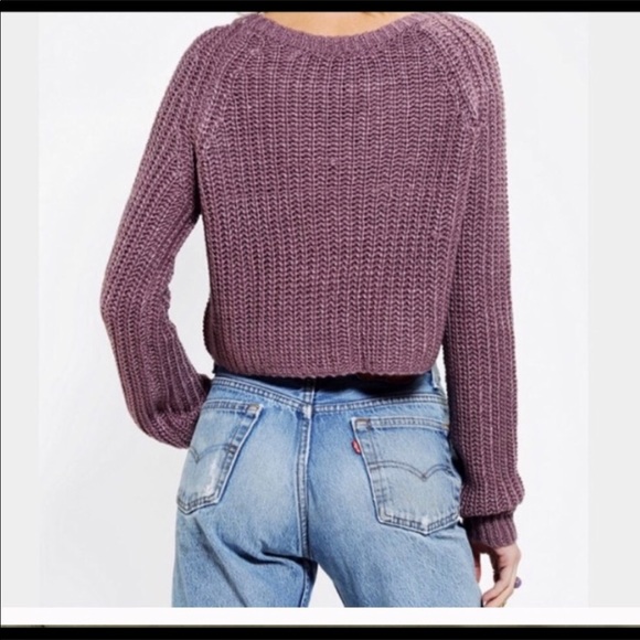 TopShop Mauve Cropped Sweater - Picture 4 of 6