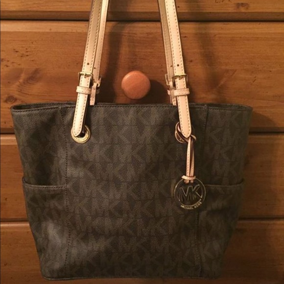 Michael Kors Jet Set Travel Logo Tote, Brown - Picture 1 of 4