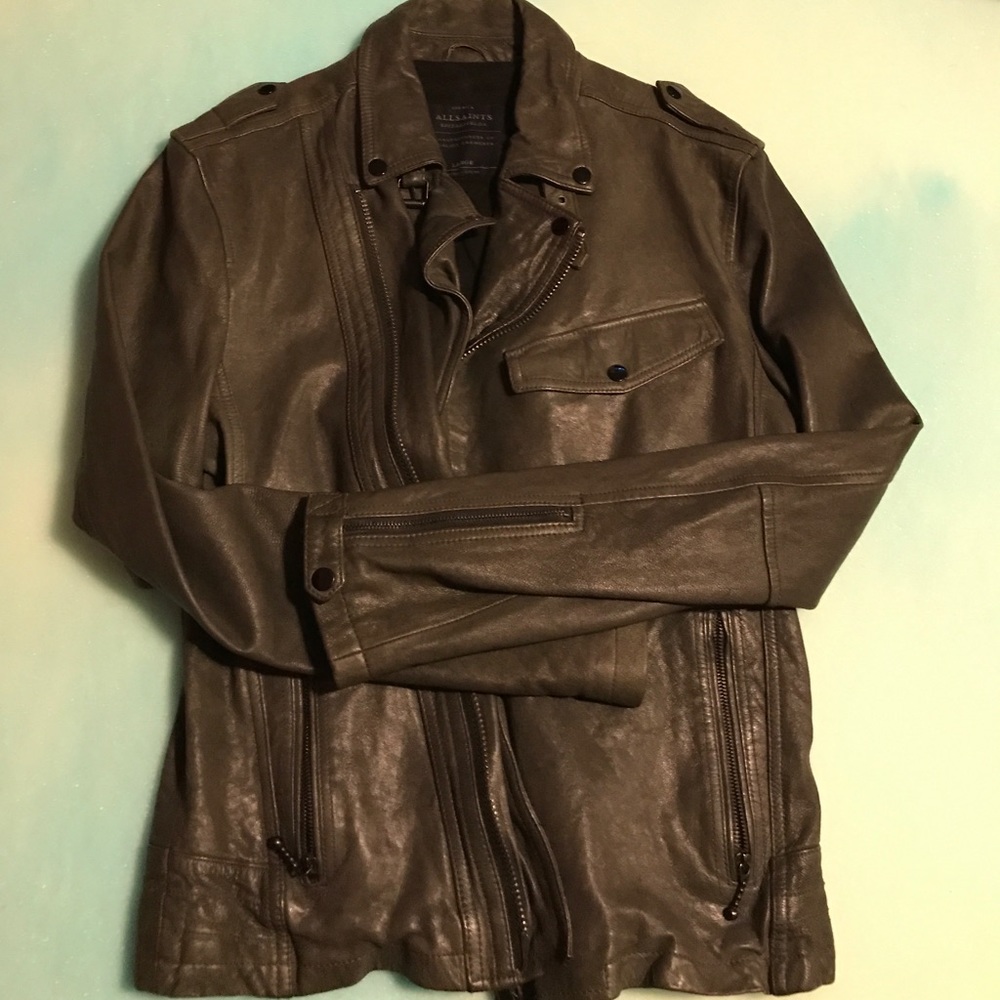 WoMen's All Saints Axis Leather Biker jacket