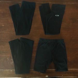 Girls 4-5t leggings/yoga pants lot - black