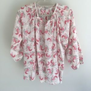 Tucker silk blouse