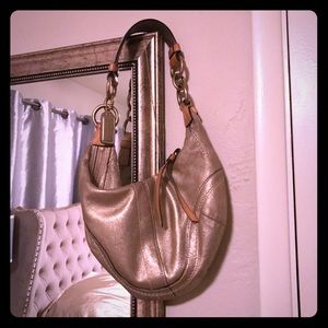 Coach gold hobo