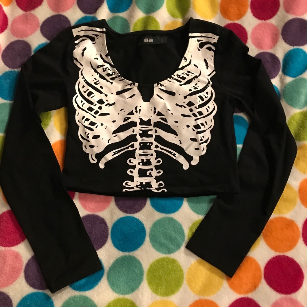 RESERVED Iron Fist Ribcage Crop Top