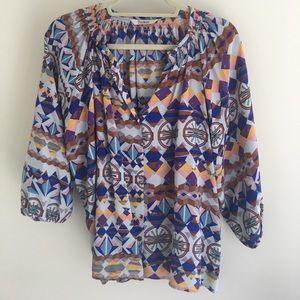 Tucker 100% silk blouse