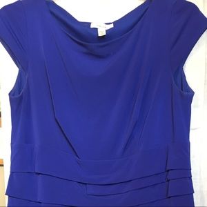 Dress Barn Royal blue pleated detail dress!