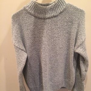 grey and white turtle neck
