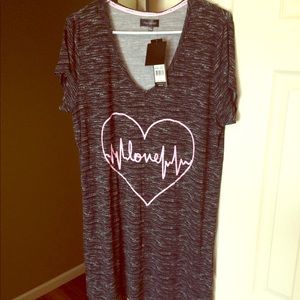 Love Heartbeat Pajama Dress