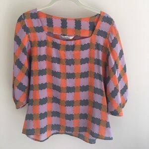 Tucker 100% Silk Short Sleeve Blouse