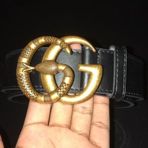 Black GG Snake Belt