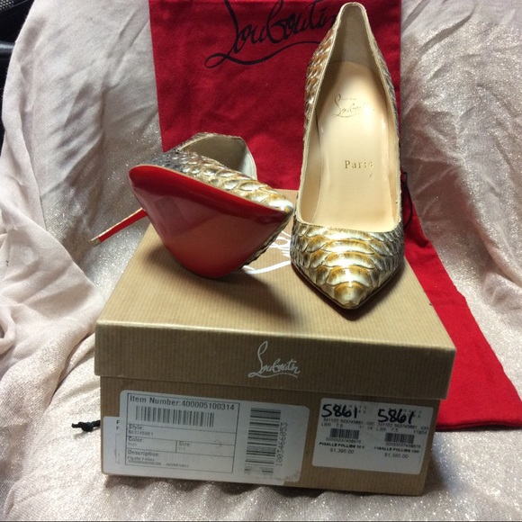 Christian Louboutin Pigalle Follies Python 100mm - Picture 2 of 4