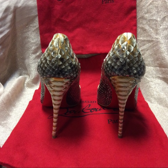 Christian Louboutin Pigalle Follies Python 100mm - Picture 3 of 4