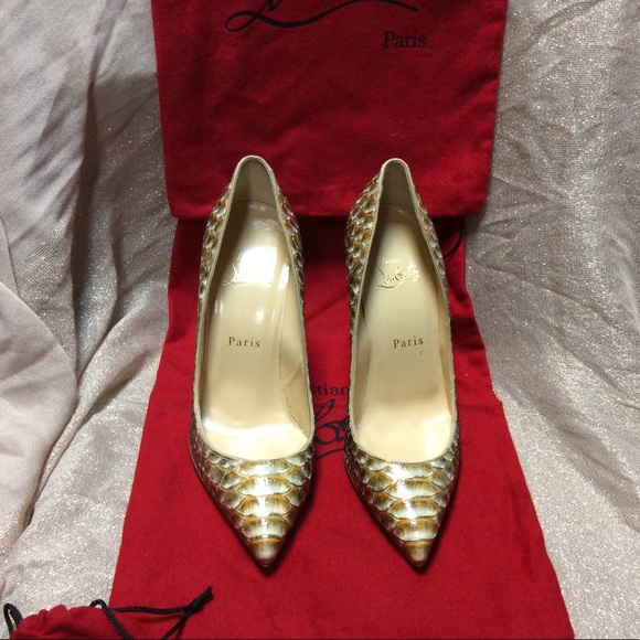 Christian Louboutin Pigalle Follies Python 100mm - Picture 4 of 4