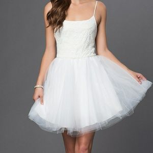 Prom White tulle dress