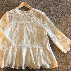 Anthropologie Lace blouse w/lining by HD in Paris