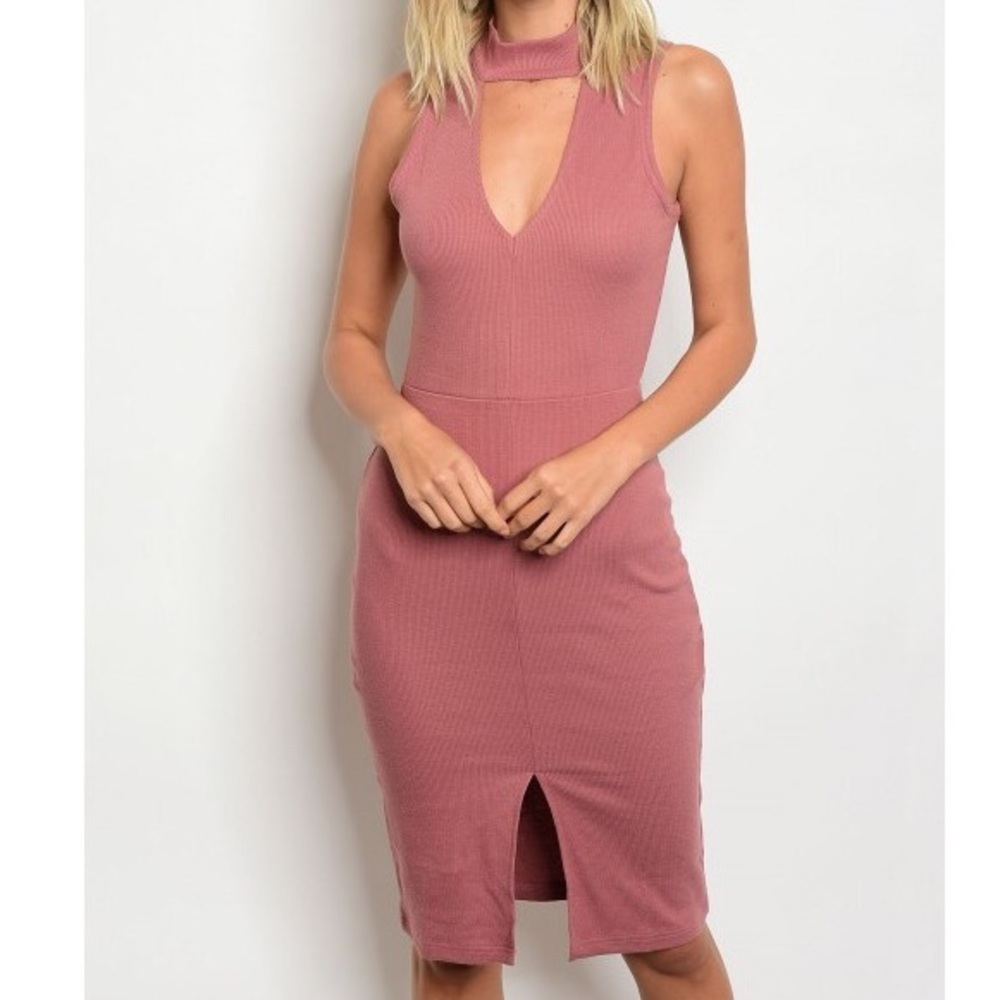 Carly Rose Pink Bodycon Stretchy Dress