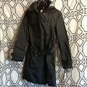 Tommy Hilfiger BLACK Trench Coat Medium