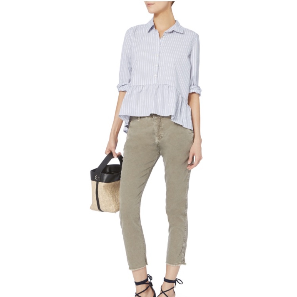 Stripped peplum top