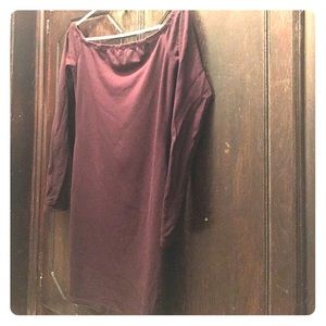 Forever 21: Burgundy off the shoulder dress